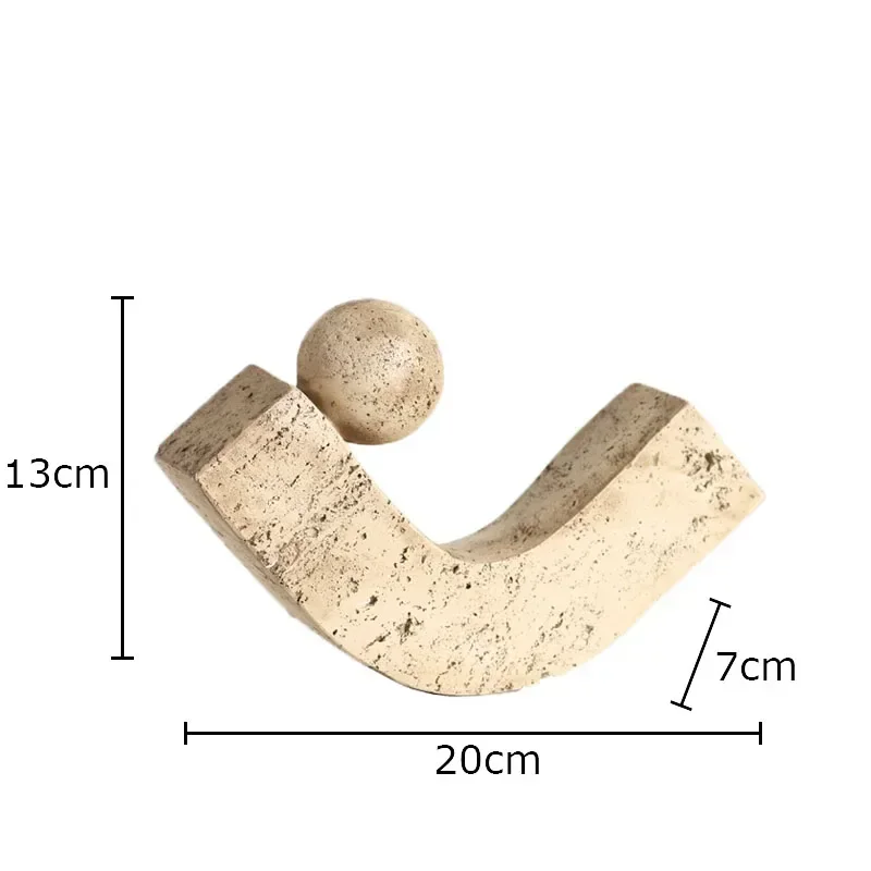 

Geometric Arc Natural Stone Ornaments Modern Crafts Desk Decoration Creative Geometry Artwork Statue Room Aesthetics Decor