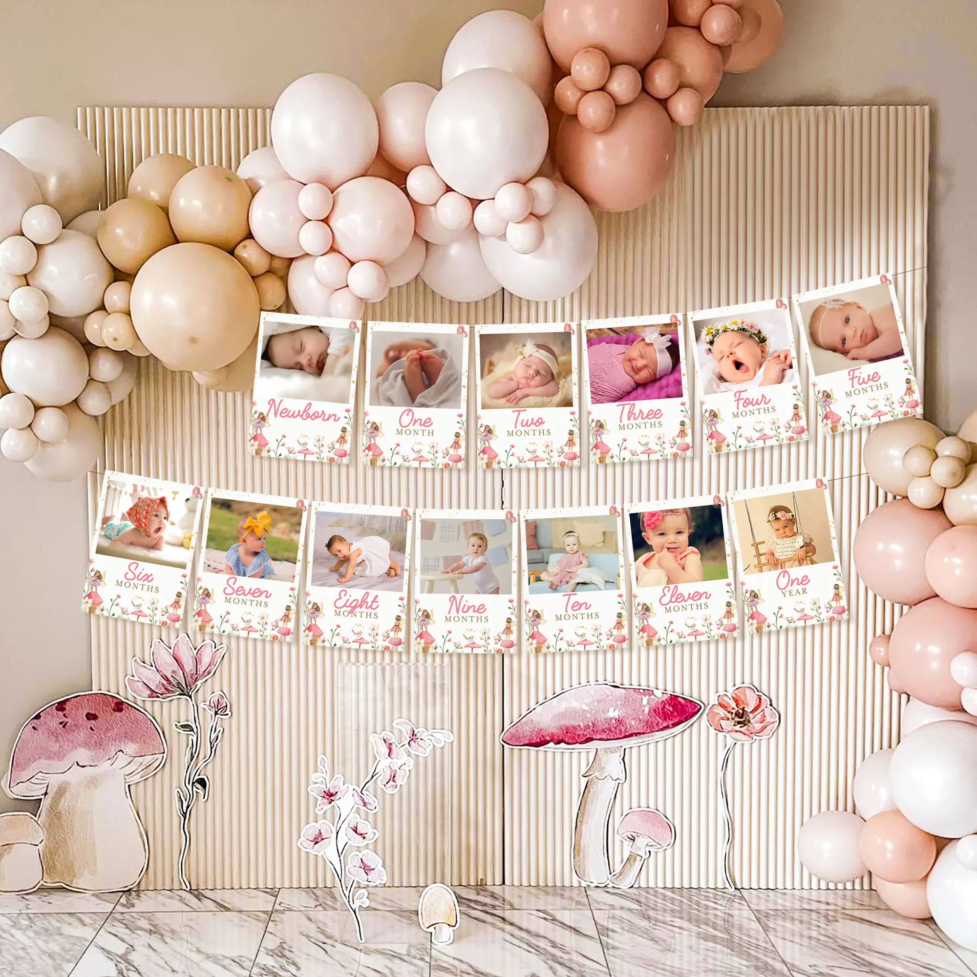 LaVenty Fairy First Birthday Decorations My Fairy First Birthday Decorations Fairy High Chair Banner Photo Banner