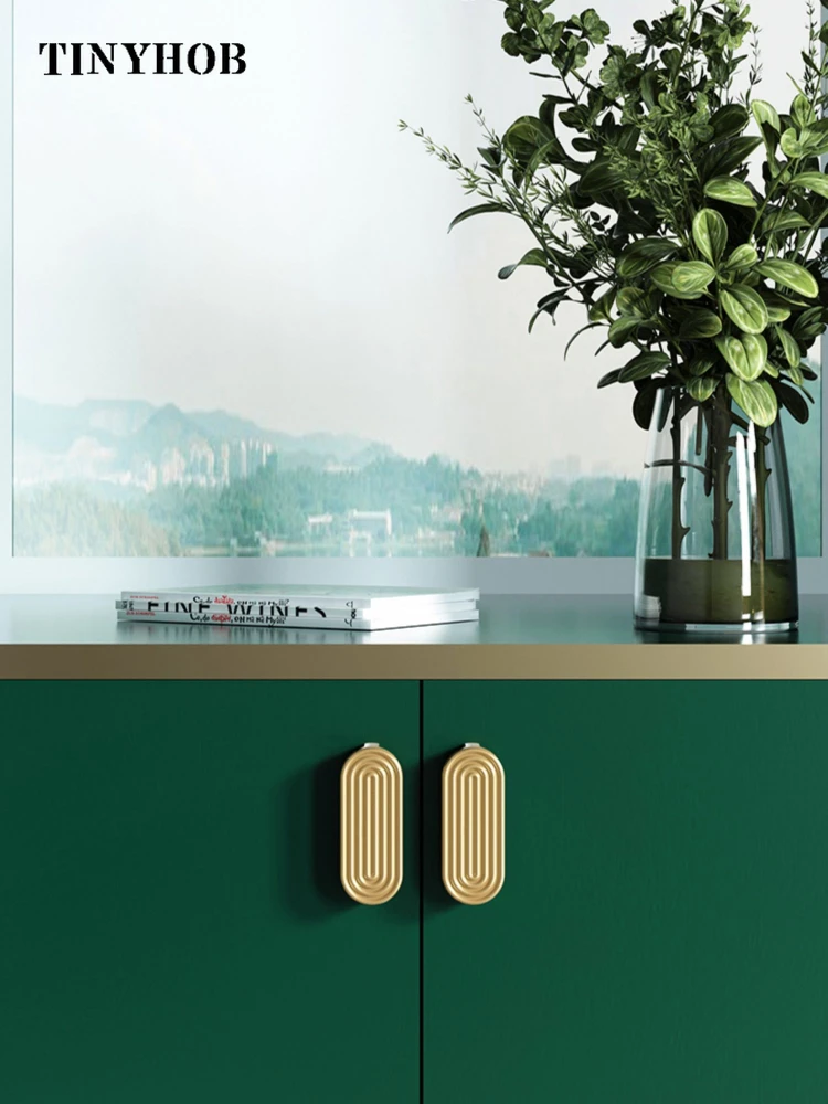 Vertical Line Design Gold Solid Brass Furniture Handles for Cabinet Kitchen Cupboard Drawer Pulls Home Decor/ Cabinet Hardware