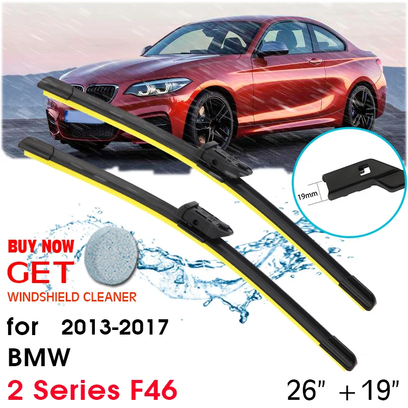 

Car Blade Front Window Windshield Rubber Silicon Refill Wiper For BMW 2 Series F46 2013-2017 LHD / RHD 26"+19" Car Accessories