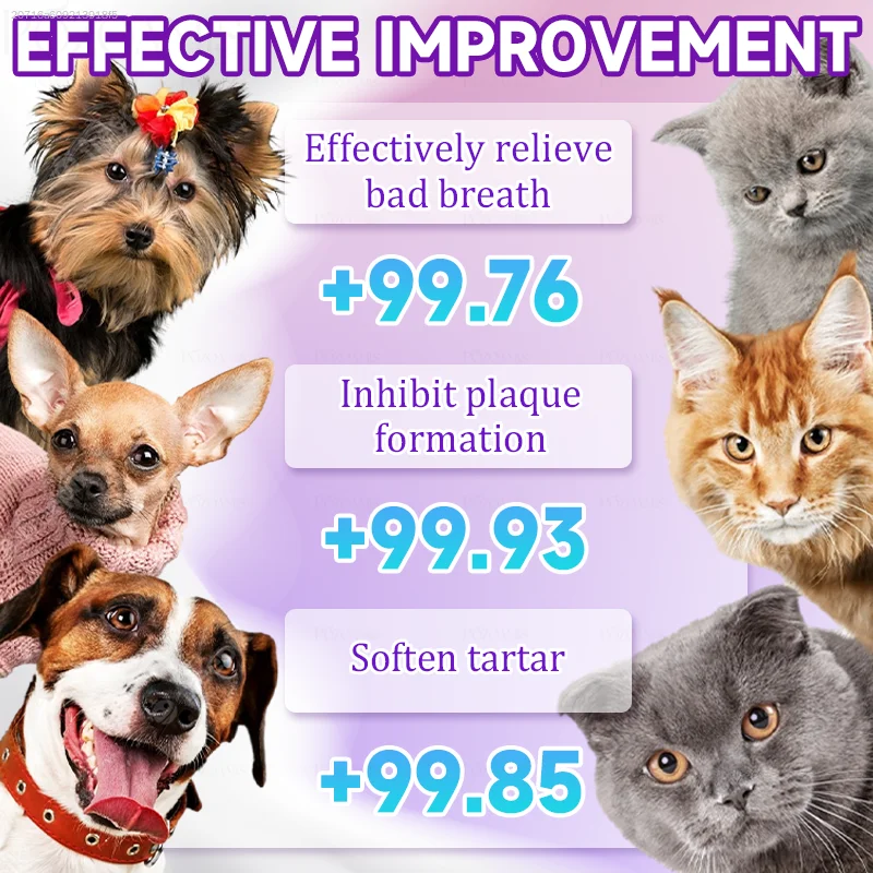 Pet Foam Mousse Toothpaste Edible Safe Swallow‑Friendly Formula for Cats & Dogs Daily Oral Care, Help Reduce Oral Unpleasant Odor, Clean Teeth Surface, Soft Foam Texture for Easy Use at Home for Pet Daily Mouth Grooming Maintenance