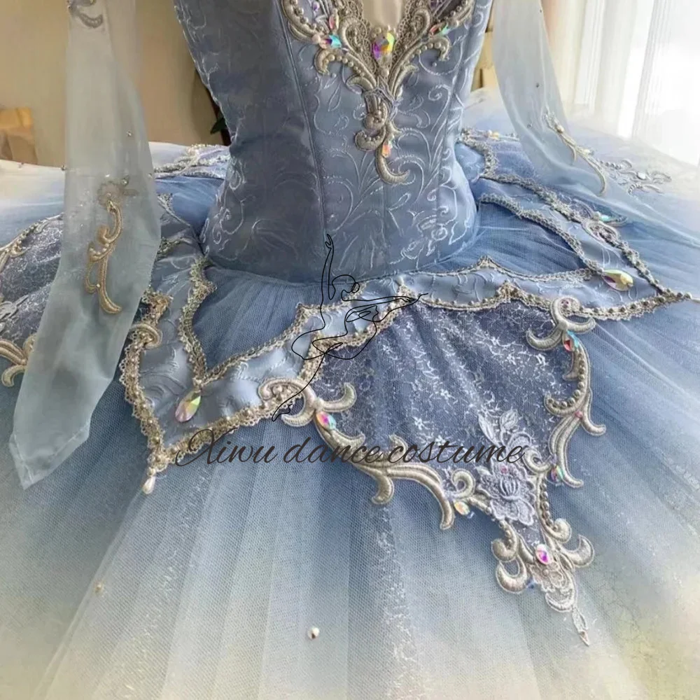 Tutú profesional de hada lila para adultos y niños, falda de tutú de rendimiento de Pachita, La Bella Durmiente