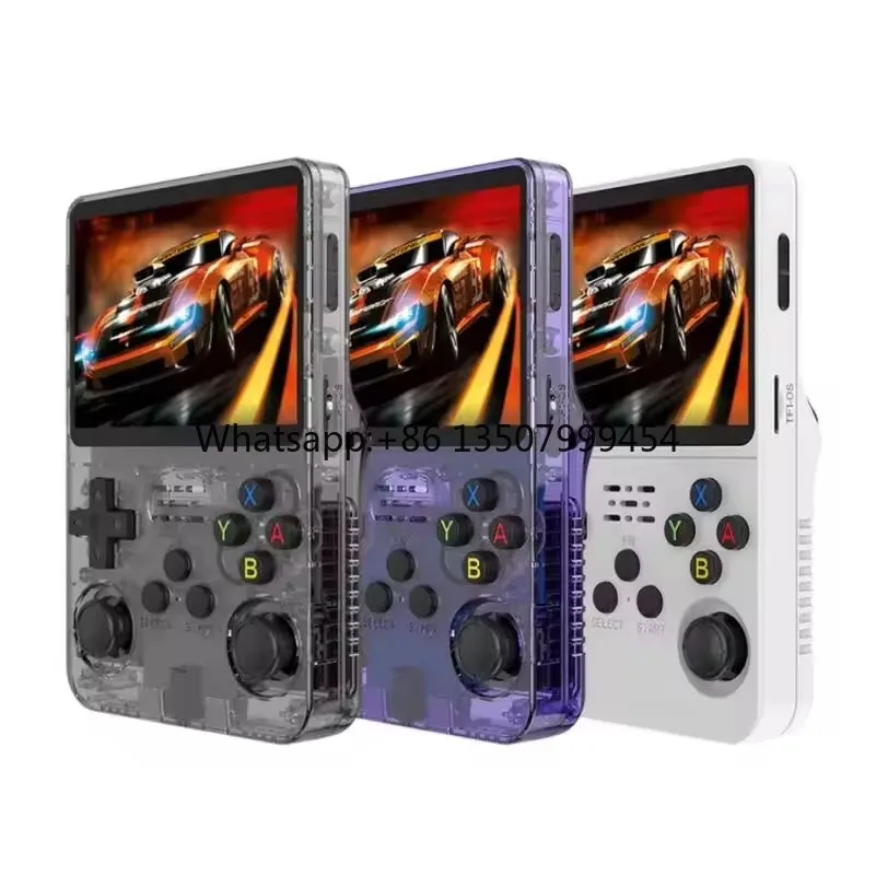 R36S Handheld Console 64GB 3.5 Inch Screen Retro Mini Handheld Game Player Linux Dual System 10000+ Games Pocket Game Console