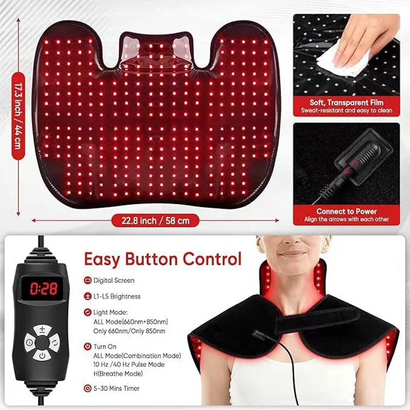 حزام العلاج بالضوء الأحمر 288L - مراجعة Red Light Therapy Belt وسعره