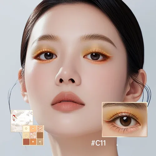 Imagen 2 del producto CATKIN Makeup Paleta de sombras de ojos de 9 colores, paleta de maquillaje de sombras de ojos mate y brillante para tonos naturales altamente pigmentados