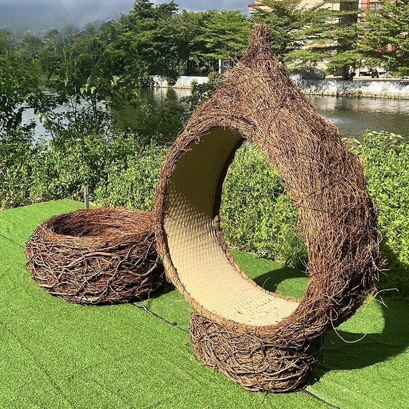 Outdoor Furniture Resort Scenic Spot Seaside Beach Round Internet celebrity Bird's Nest Wedding Photo Props