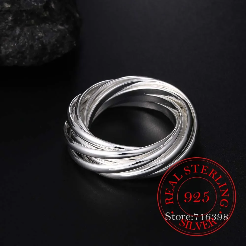 100% 925 Sterling Silver Jewelry Vintage Ethnic 9 Circle Silver Rings for Women Men Size 6 7 8 9 10 Fashion Anel De Prata Bijoux