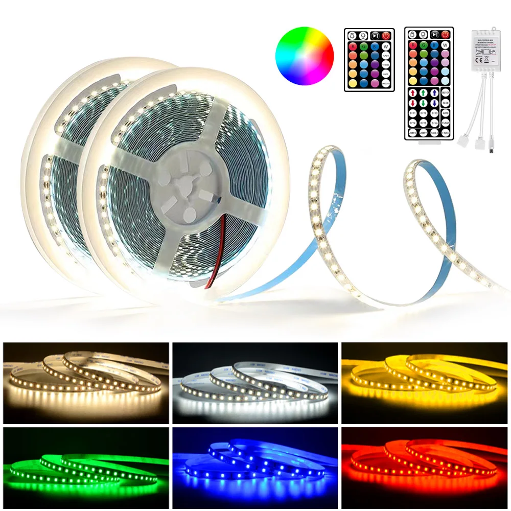 ไฟแถบไฟ LED อัจฉริยะ Wi-Fi 12V กันน้ำ5เมตรชุด SMD 5050แถบไฟ LED ที่มีความยืดหยุ่นไฟ RGB Strip แถบไฟ LED แถบไฟ LED RGBW