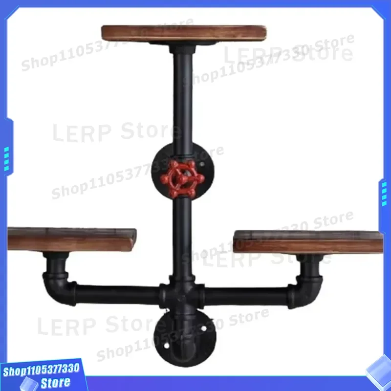 Industrial Pipe Floating Shelves Modern Solid Wood Wall Mounted Ledge Rack Farmhouse Storage Decor for Living Room Bedroom