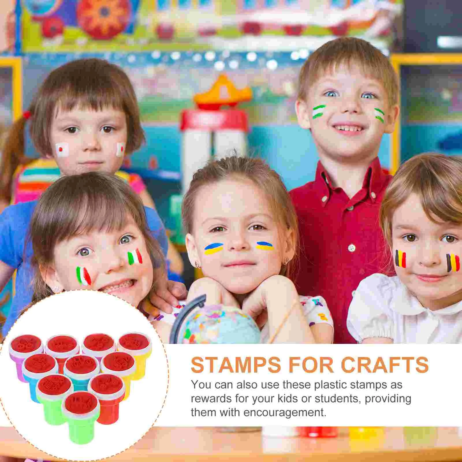 Timbres de construction en plastique pour enfants, timbres de dessin animé, tampon de camion, jouet pour scrapbooking, 10 pièces