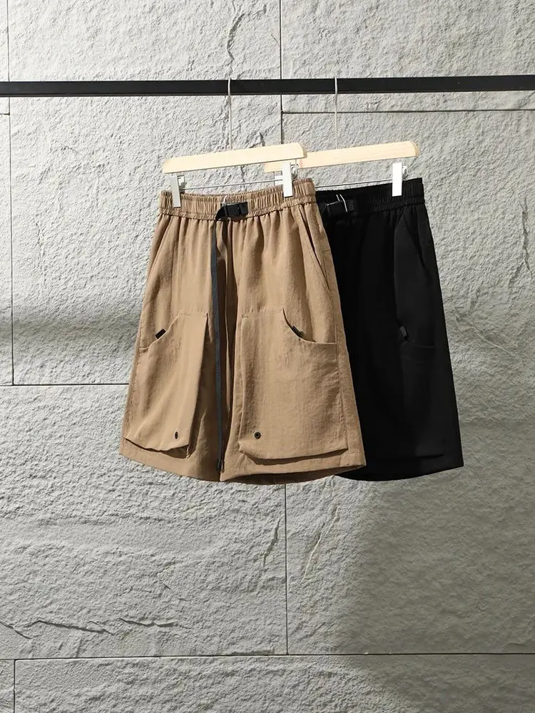 

Casual Workwear Sle Elastic Waist Five-Point orts Men's Summer New Faion Breathable Loose Fit Straight Leg ort Pants