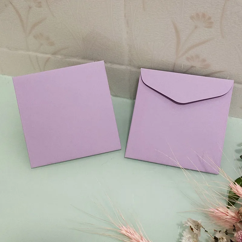 20pcs 11x11cm Square Envelope Blank Envelope Business Gift Colorful Envelope 180~230g