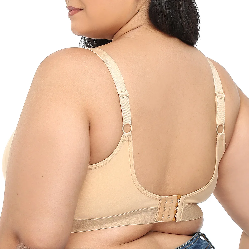 New Bra Woman Nude Cotton Wireless Ful Cup Ultra-thin Bra Femme Minimizer Unlined Plus Size Bra B C D E F G H I