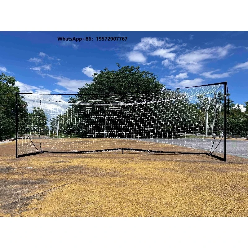 European Stock 4x8ft Portable Soccer Goal Steel Tube Durable Net Carrying Bag with Wheels for Soccer Training