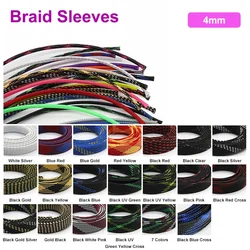 1~50M PET Expandable Cable Sleeve 4mm Tight Braided High Density Hardness Insulate Line Protect Sleeving Wire Wrap Gland Sheath