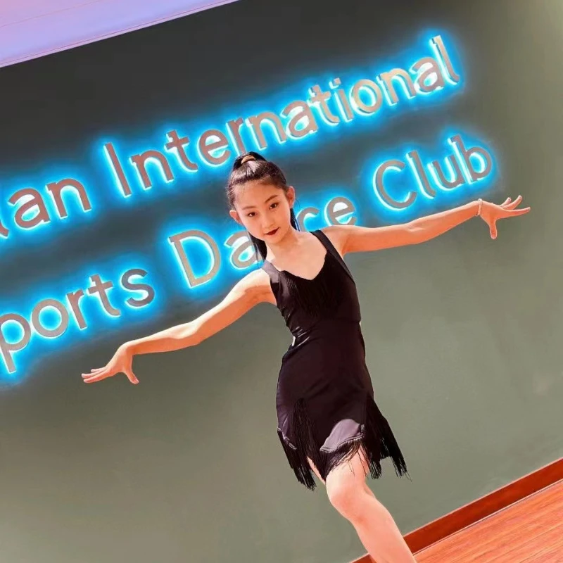 ที่กําหนดเองผู้หญิงผู้ใหญ่สาวเต้นรําละตินเครื่องแต่งกายพู่jumpsuitประสิทธิภาพมืออาชีพชุดFringeชุดกระโปรงFringe