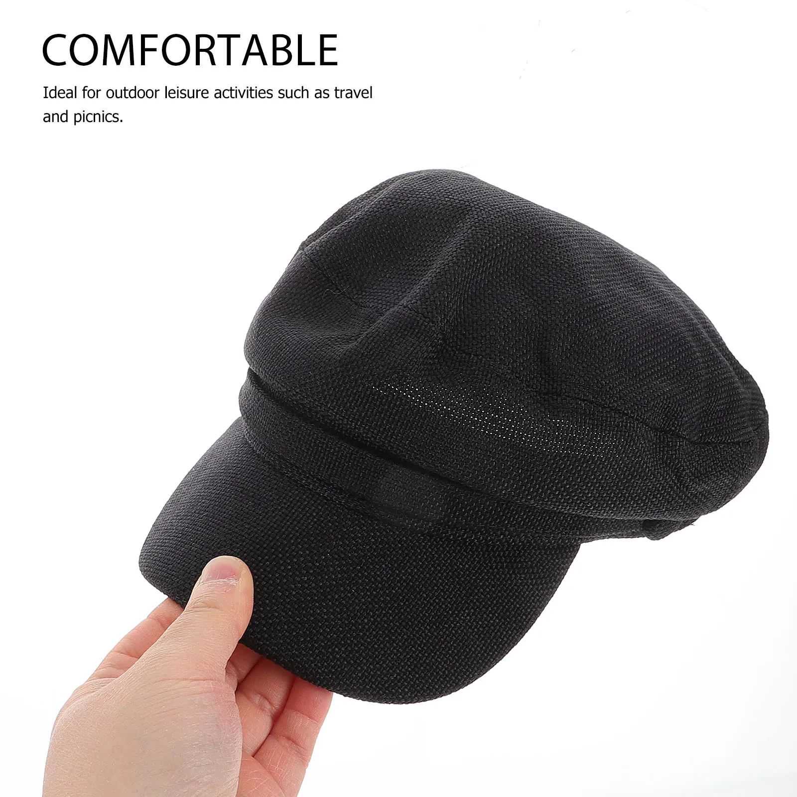 

Navy Beret for Women Lightweight Sun Protection Outdoor Black Satin Lined Spring Satin Lined Beret For Women Summer