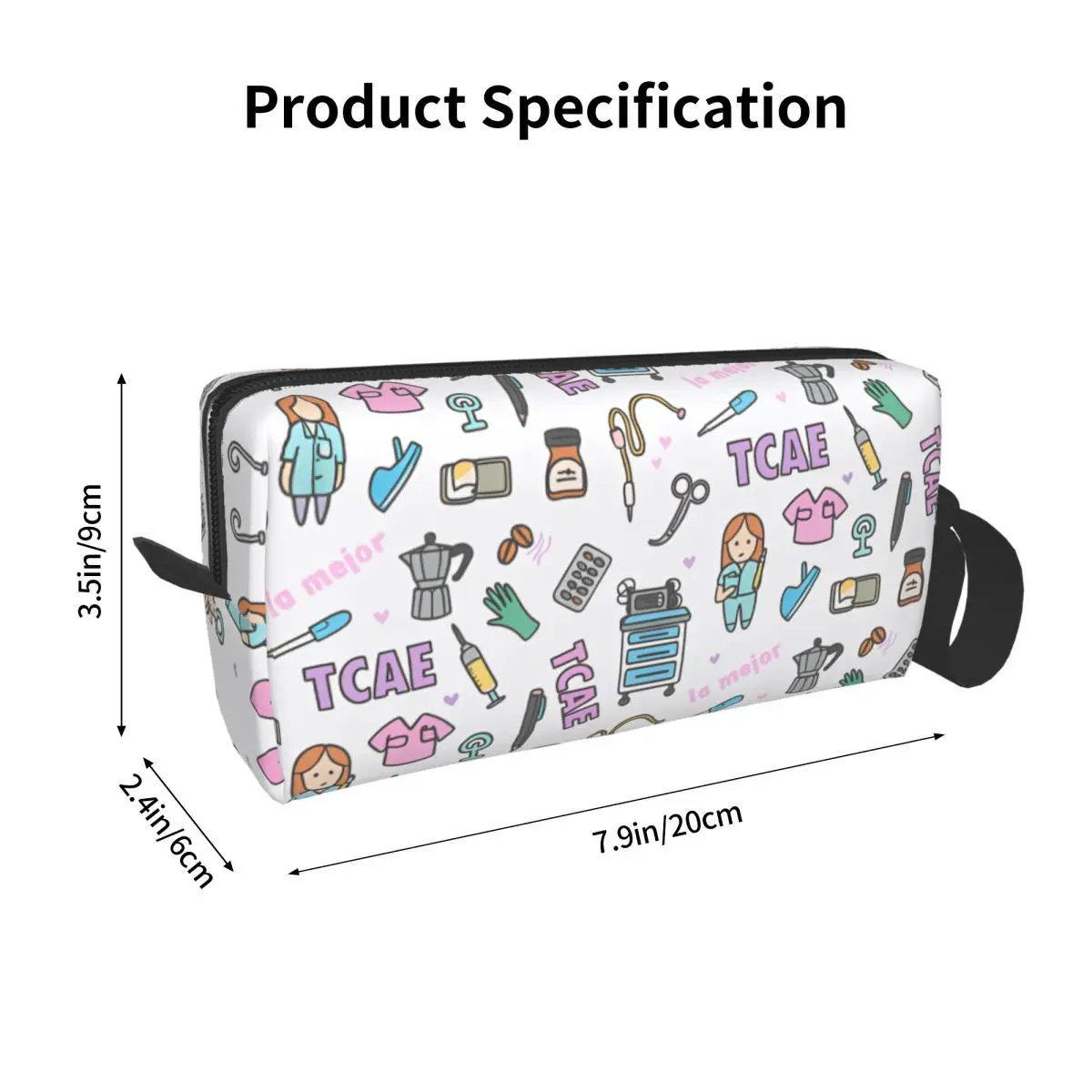 Enfermera En Apuros Doctor Nurse Makeup Bag For Makeups Retro Multi-purpose Cosmetic Bags Traveling Woman's Storage Organizers