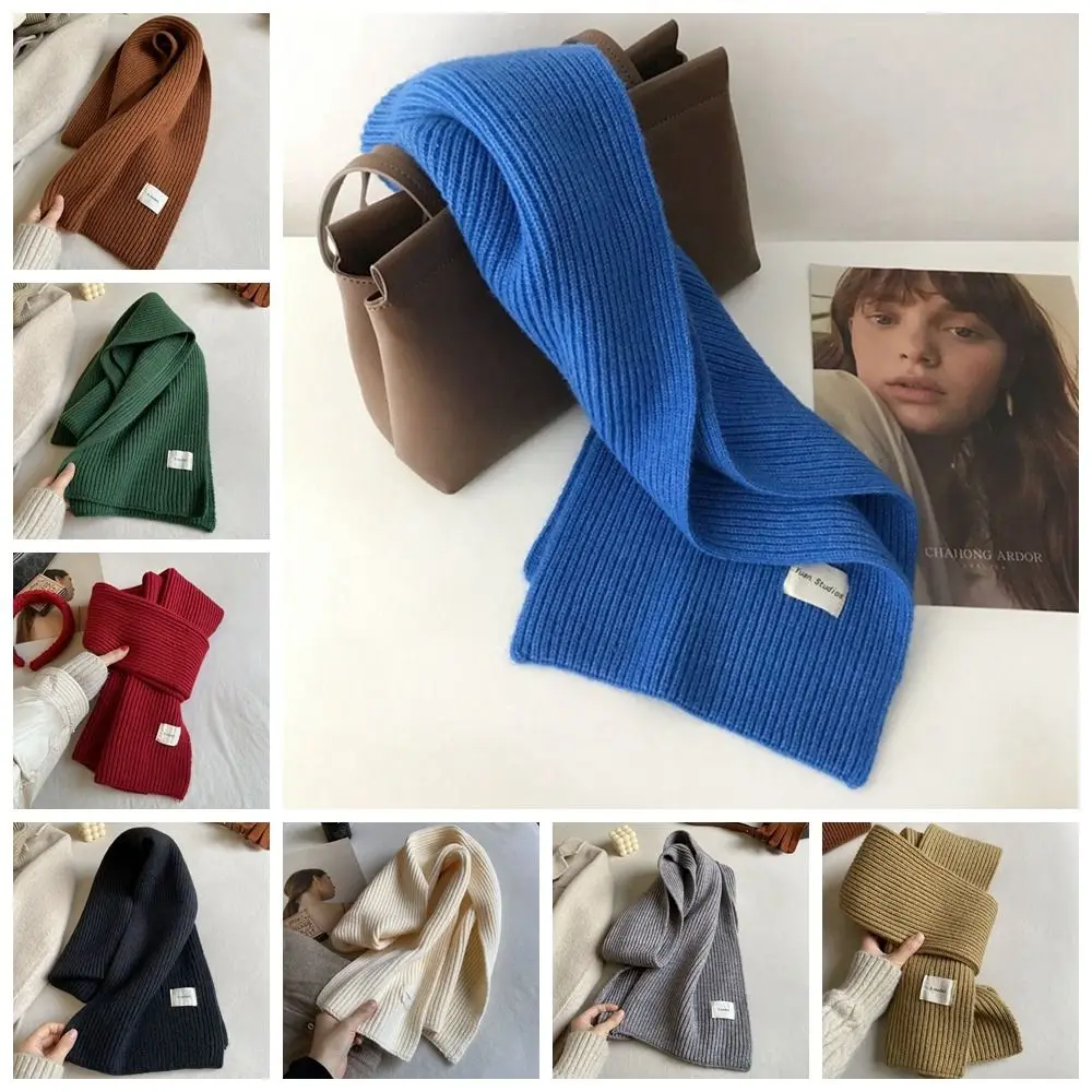 Knit Wool Scarf Elegant Solid Color Cashmere Shawl Winter Cashmere Scarves New Year Scarf Wool Scarves Red Knitted Shawl Girl