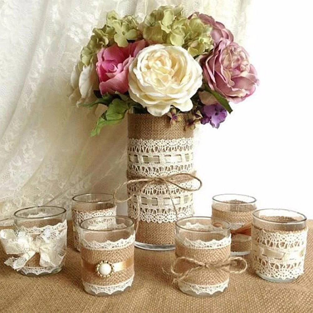 9/18/27 Rolls Jute Ribbon Lace Ribbon Linen Ribbon Burlap Jute Decoration Retro Perfect DIY Crafts Wedding Party Home Decoration