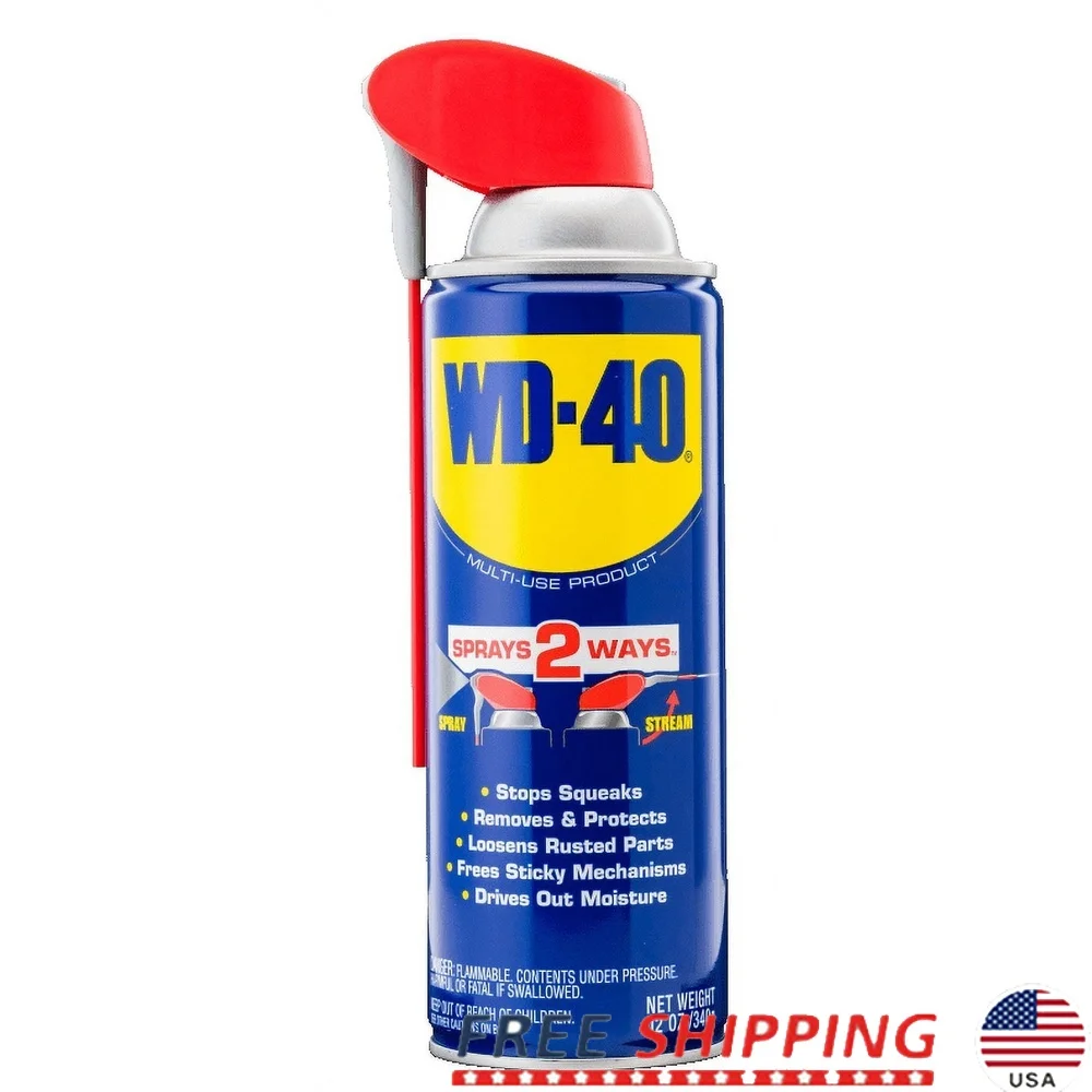 

Multi-Use Lubricant Spray with Smart Straw 12 oz Rust Protection Corrosion Prevention Adhesive Removal and Moisture Displacement
