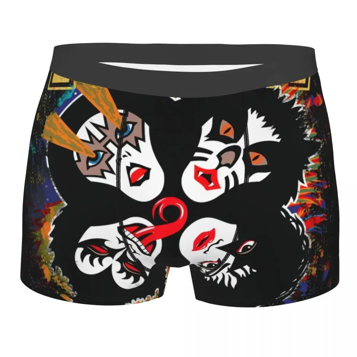 Fashion Rock Catman Demon Kiss Band Boxers Shorts Panties Male Underpants Stretch Rock And Roll Briefs Underwear