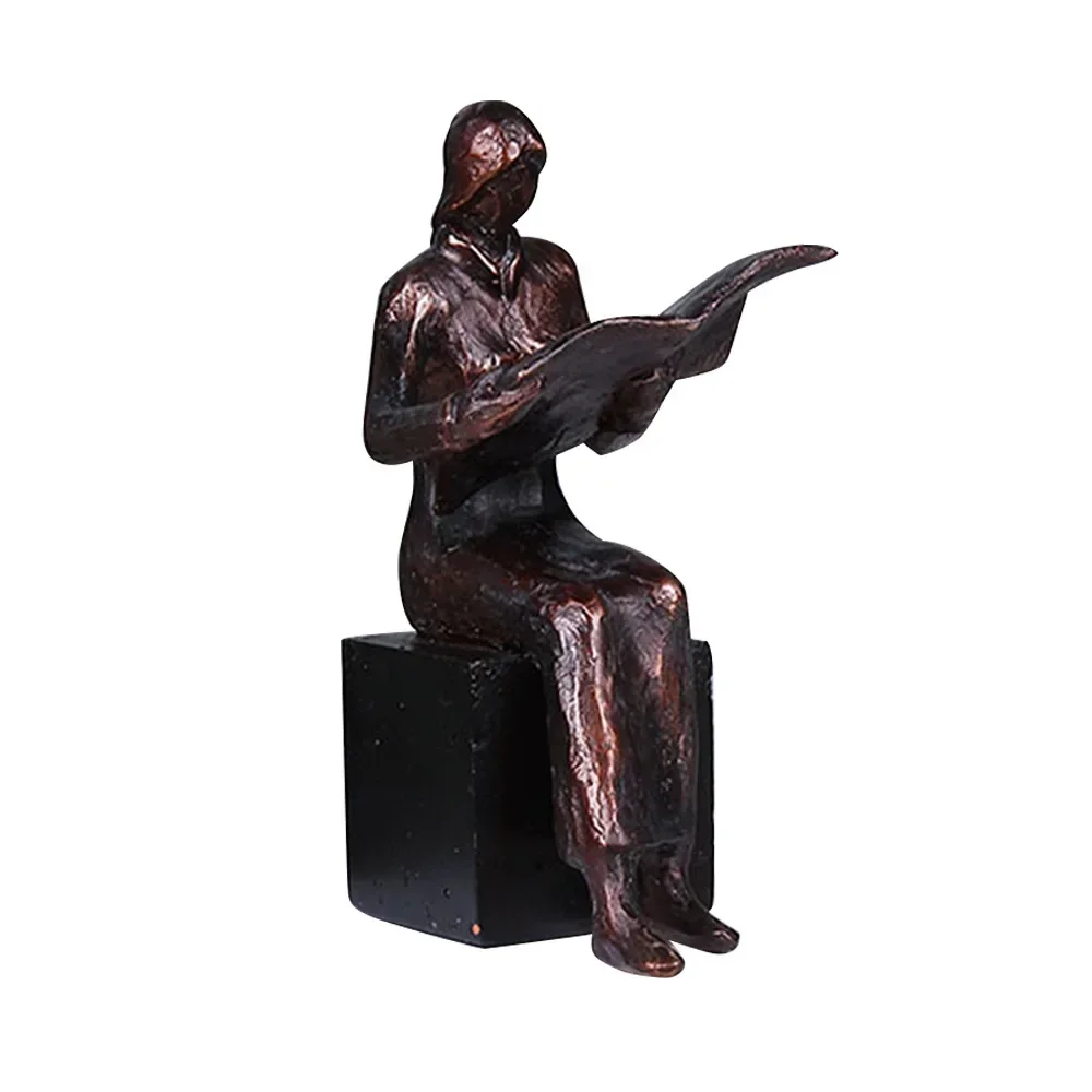 Imagem -05 - Escultura Abstrata do Caráter para o Leitor Bookends Estátua Decoração de Mesa Estatueta Nórdico Decoração Home Ofícios