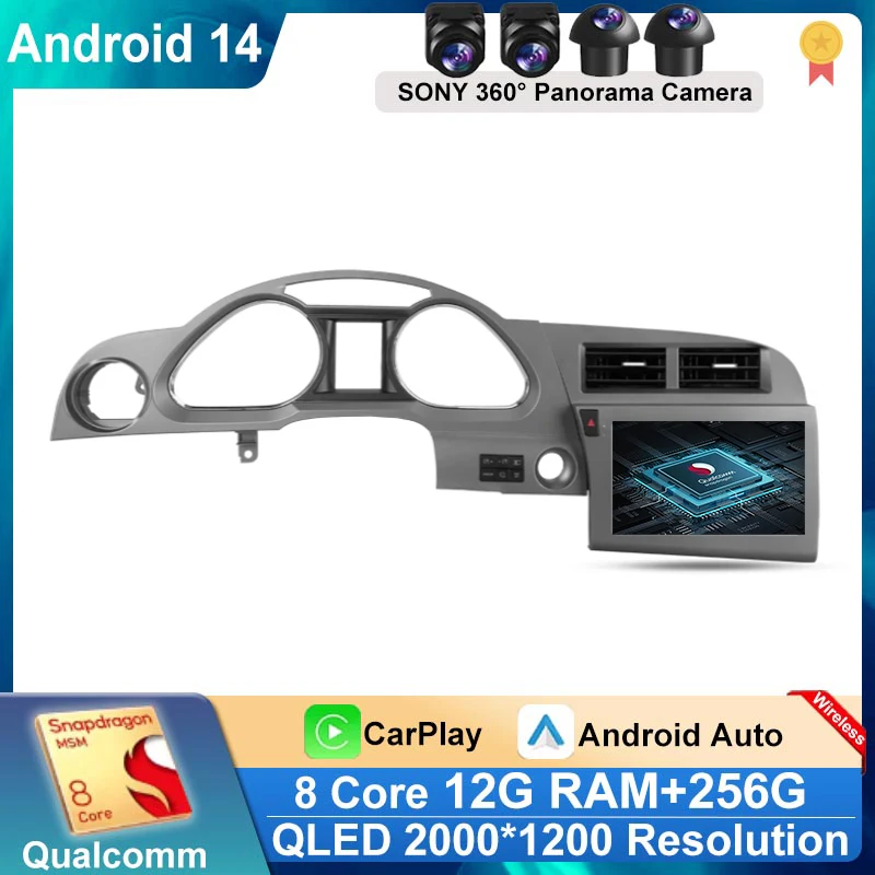 For Audi A6 C6 2004 - 2011 S6 3 2006 - 2011 RS6 2 2007 - 2012 Car Radio Multimedia Video Player Navigation GPS Android 14 2din 