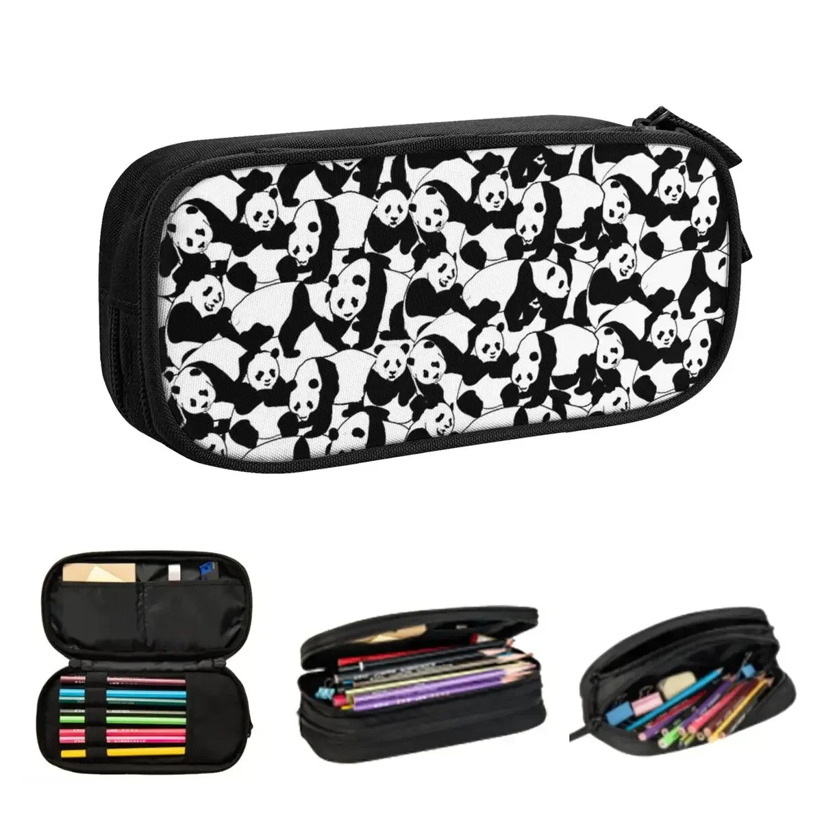 

Panda Pattern Pencil Cases Big Capacity Pen Bags Pen Box Pencil Pouch For Boys Girls Students Stationery School Office