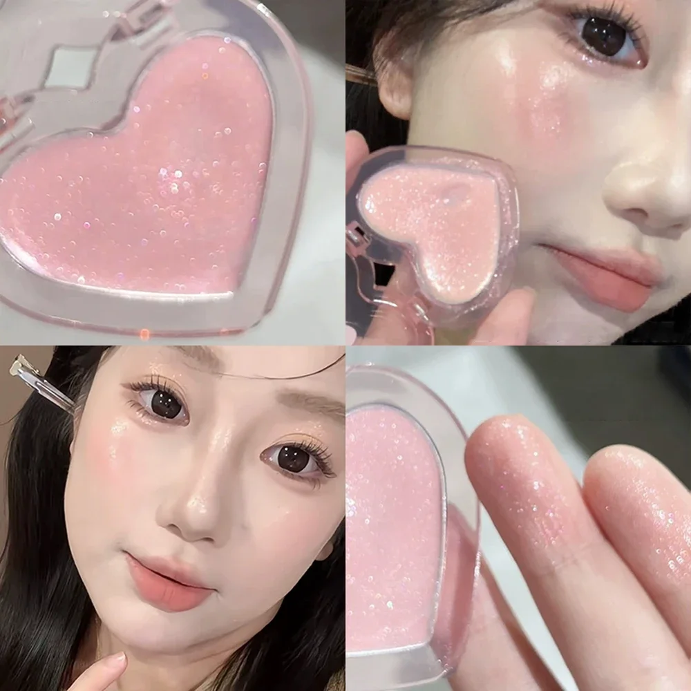 พาเลทท์ไฮไลท์เตอร์สีชมพูพีชเนื้อผงไฮกลอส แต่งหน้าคอนทัวร์หน้าแบบเจลลี่บลัชออน ให้ผิวหน้าเปล่งประกาย กระจ่างใส เปล่งรุ่งริบ