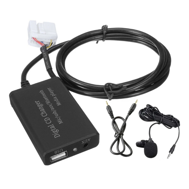 Auto Car CD-Changer Wireless Bluetooth-compatible Interface Music Aux IN Module Cable Adapter for H9EE 