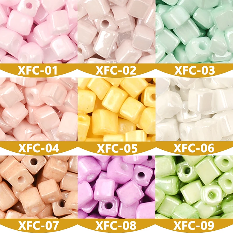 Approx.4mm Beads Cream Color Charm Loose Spacer Cube Beads for Jewelry Making Handmade Diy Bracelet Necklace Abalorios Kralen