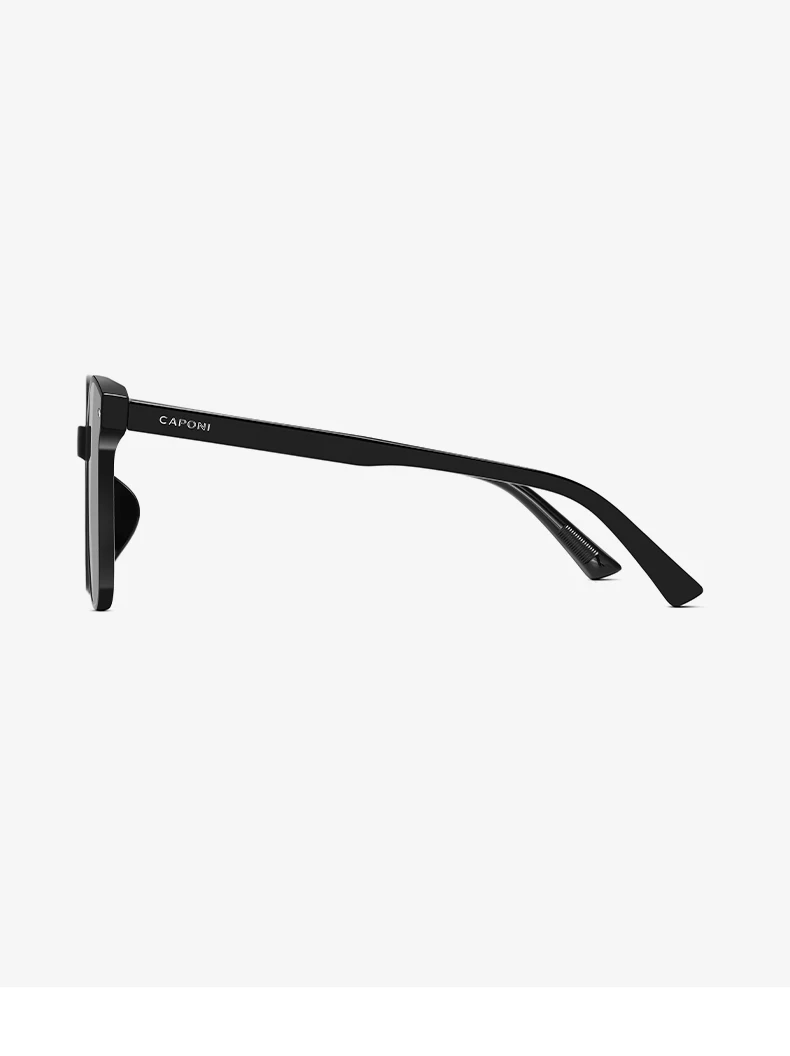 CAPONI Polarisierte Männer Sonnenbrille Outdoor Fahren Einteilige Linsen Quadratische Sonnenbrille Anti Glare UV400 Schützen Schwarz Schatten CP35709 – Detail 26