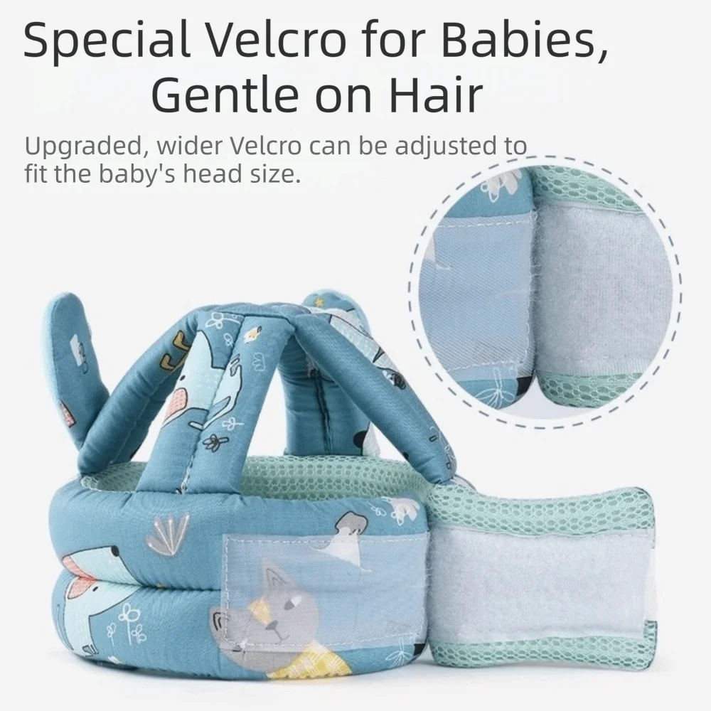 Adjustable Infant Head Protection Cap Breathable Cartoon Anti-shock Helmet Lightweight Comfortable Baby Safety Crash Cap