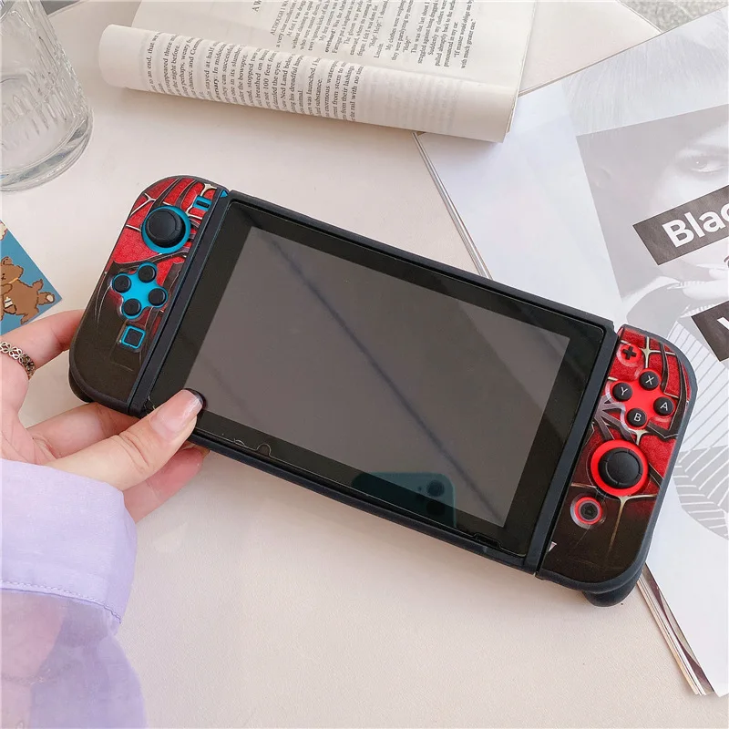 Spiderman Captain America Shield Venom Soft Cases for Nintendo Switch Game Split Console Controller NS JoyCon Gaming Accessories