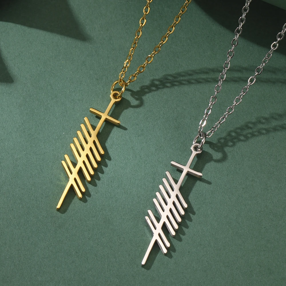Dawapara Ogham Halskette Stärke Weisheit Liebe alten irischen Baum Alphabet nordischen Amulett Edelstahl Schmuck – Detail 12