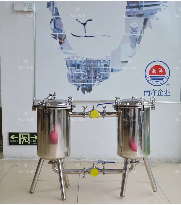Duplex Double Filter Stainless Steel Liquid Filtration Equipment Liquid Water Purification System