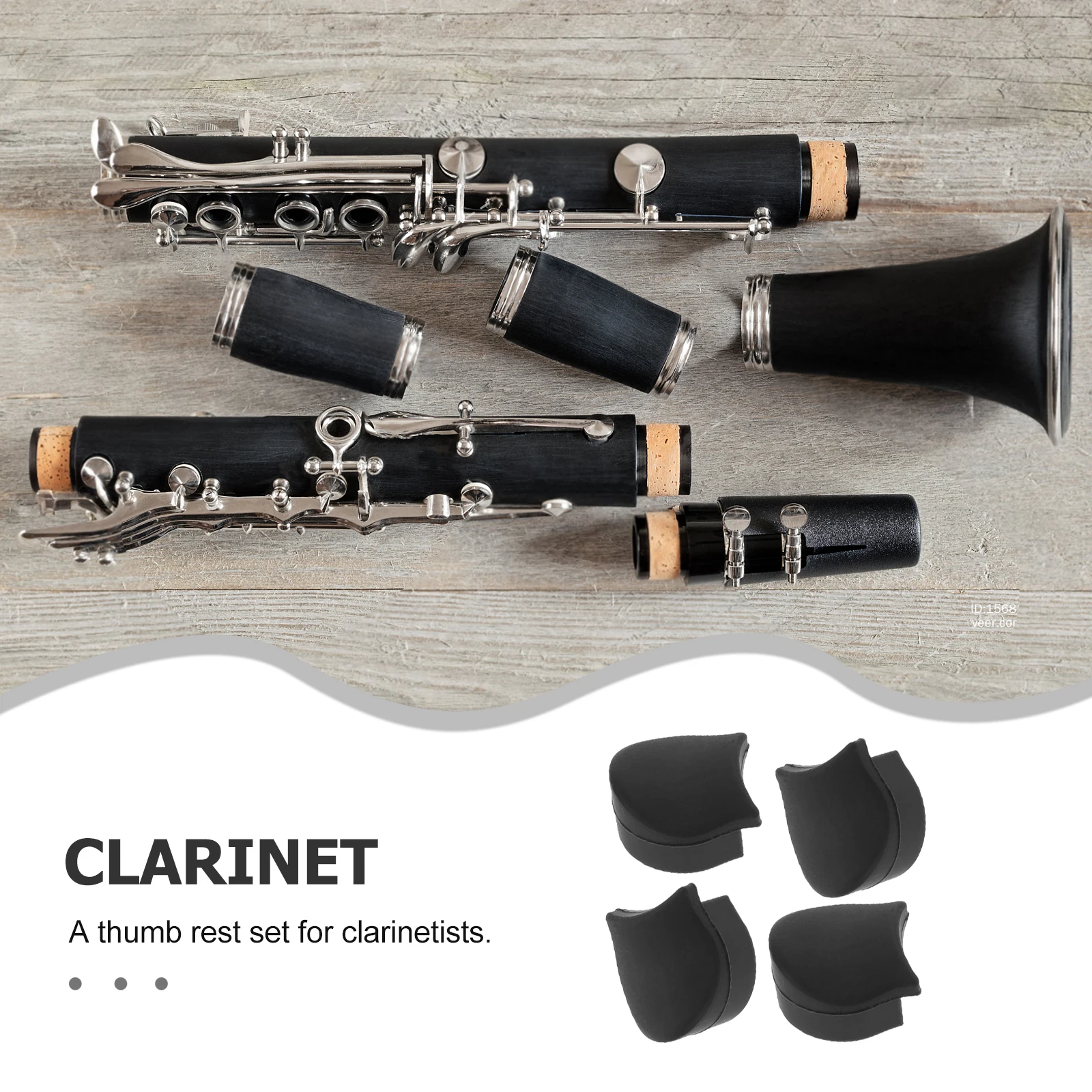 

4 Pcs Finger Rest Instrument Playing Saxophone Thumb Cover Cell Accessory Soft Silica Gel Protective Pad Clarinet Cushions