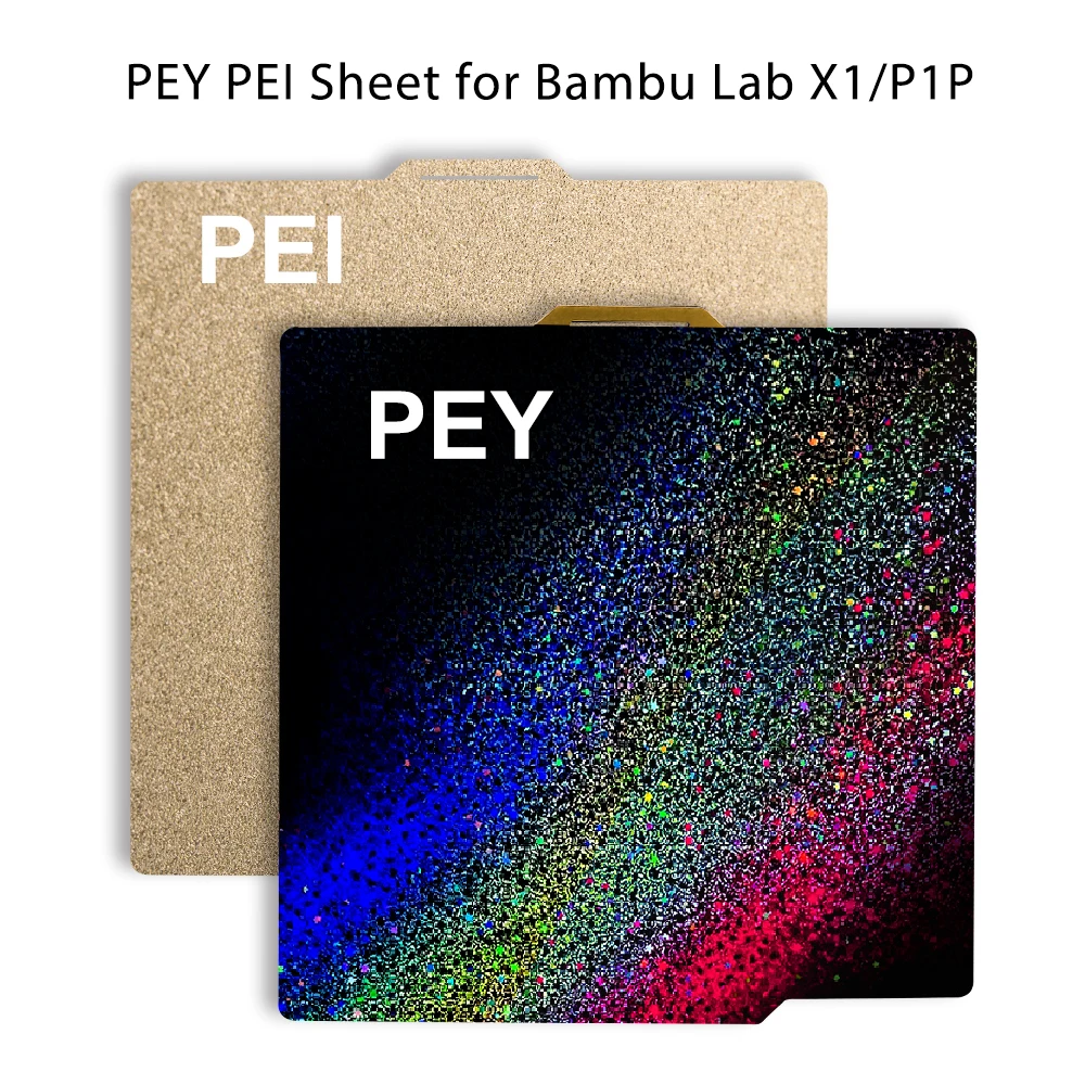 3D Printer Platform New Colorful Starry PEY PEI Sheet 257x257mm Magnetic Spring Steel Build Plate PET PEO For Bambu Lab P1P X1C