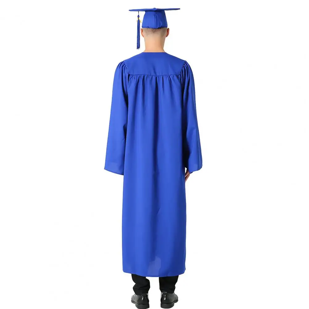 Abito da laurea per studenti di arti liberali, uniforme da laurea con cappello, scollo a V, manica lunga, dottore, maestro, abiti da festa di laurea