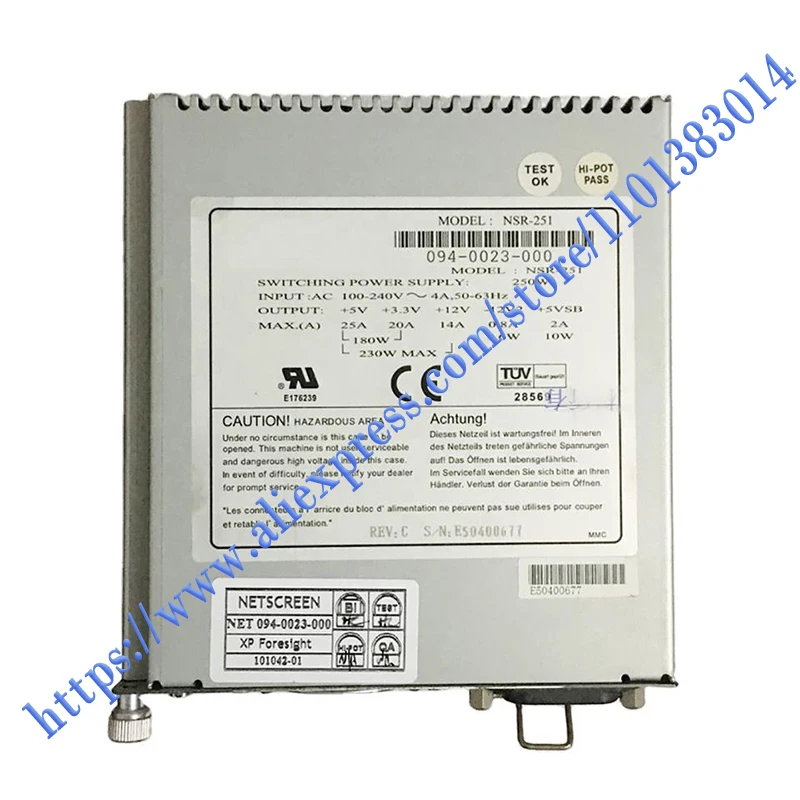 

Power Supply NSR-251 Network Machine Power Supply 094-0023-000 1 Year Warranty.