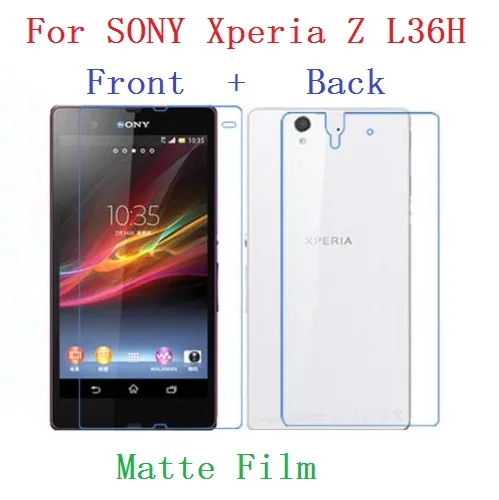 (front+back) HD clear glossy & Matte film For Sony xperia Z L36H Z1 L39H Z2 Z3 Z4 Z5 Premium Ultra plus screen protector film