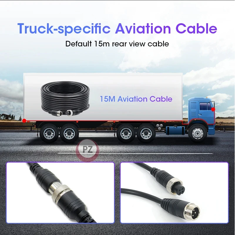 مناسبة لمركبات متعددة النار 12-24 فولت 4 كاميرا AHD مراقبة المنطقة العمياء حلقة تسجيل 256G SD MDVR نظام DVR للشاحنة #4