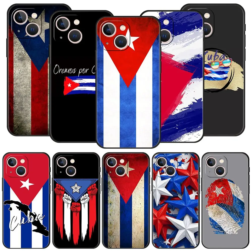 

Cuba flag Art Phone Case For iPhone 16 13 15 14 12 11 Pro MAX XR X SE XS 7 8 Plus Soft TPU Shell Cover