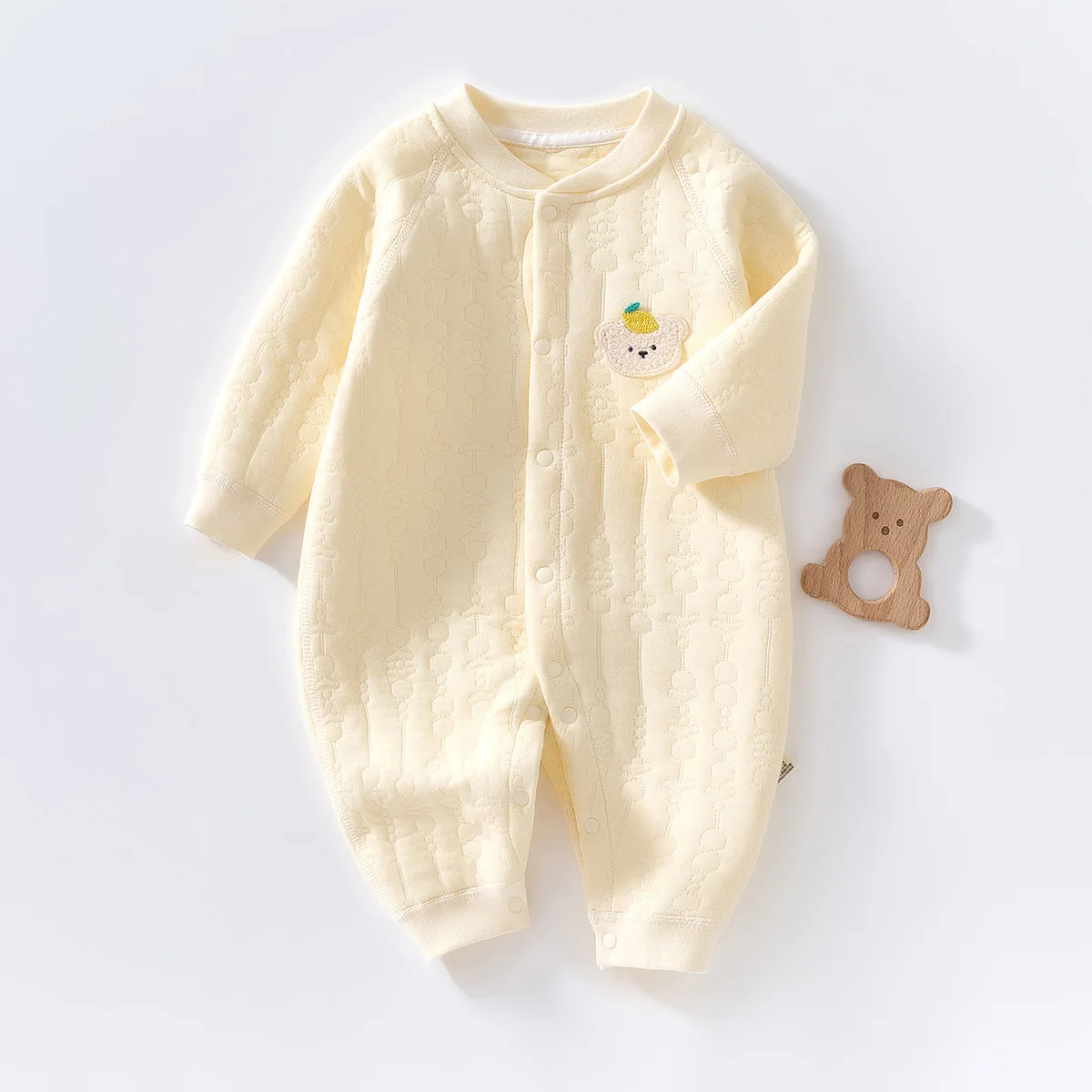 

AYNIGIELL Baby Jumpsuit Autumn Winter Warm Sleepwear Pure Cotton Newborn Clothes 0-18 Months Newborn Boys and Girls Jumpsuit