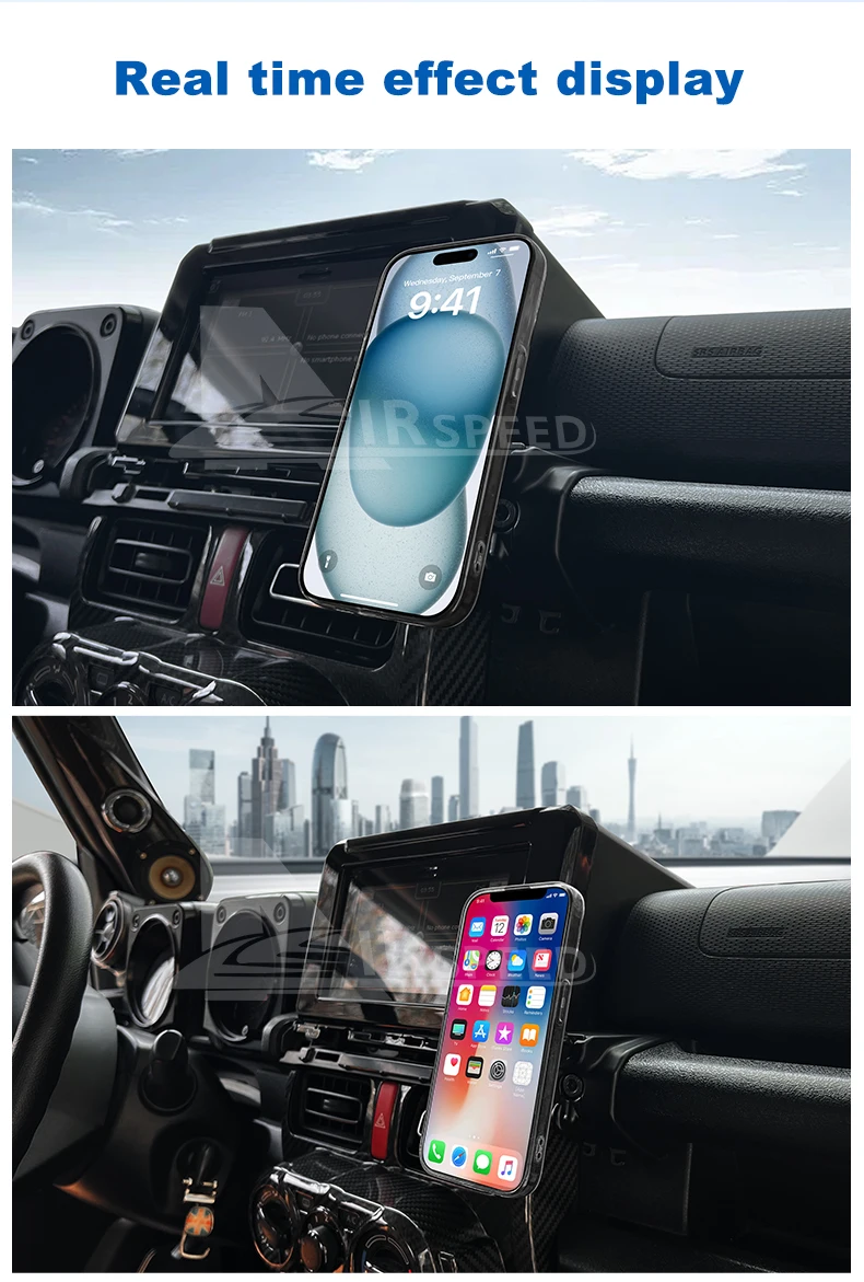 Auto-Handyhalterung für Suzuki Jimny JB64 JB74 2019 2020 2021 2022 2023 2024 2025 Halterung mit Schwerkraft-GPS-Ständer und Magnet – Detail 10