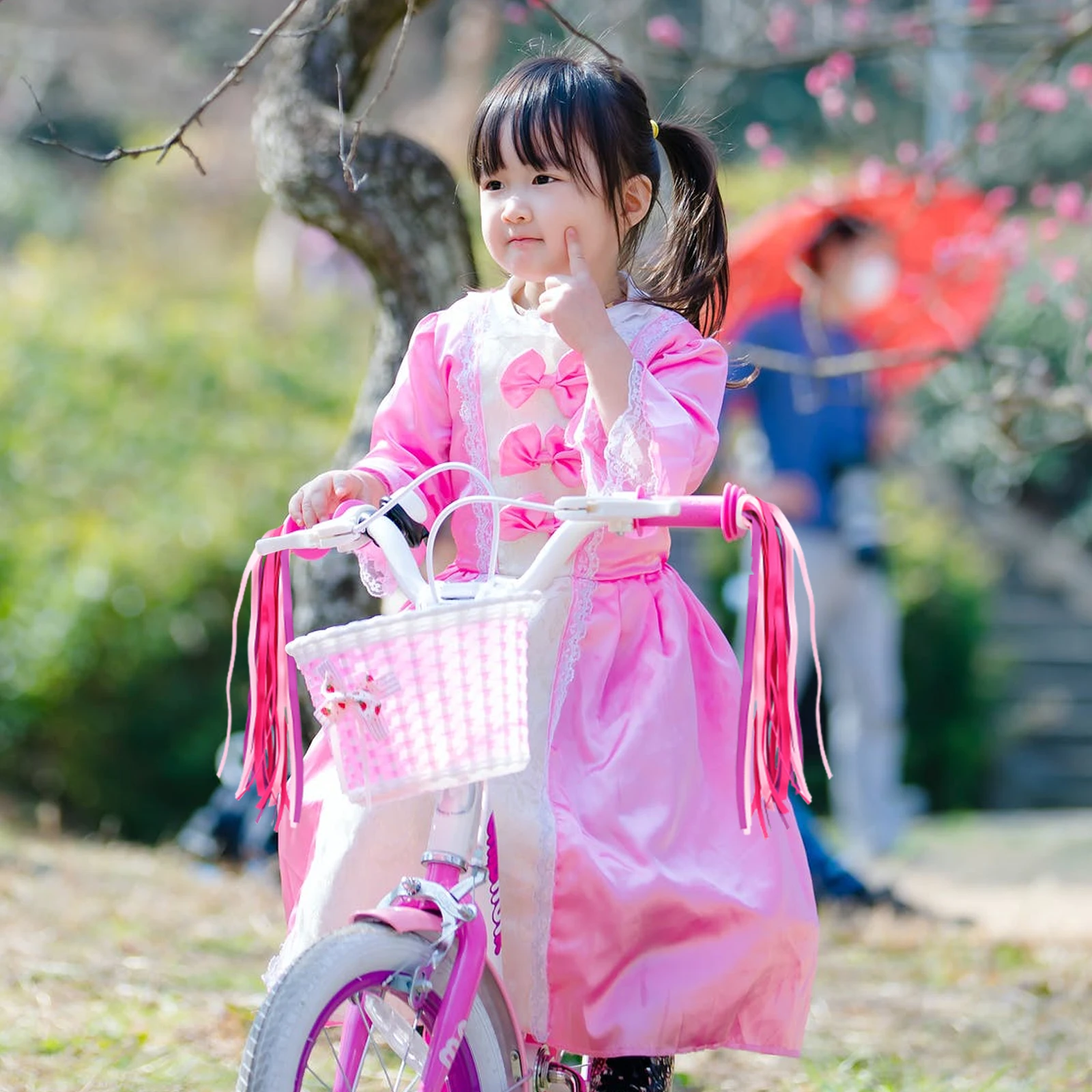 

1 Pair Bike Handlebar Ribbons Decorative Colorful Tassel Streamers For Bicycle Scooter Lightweight Accessories