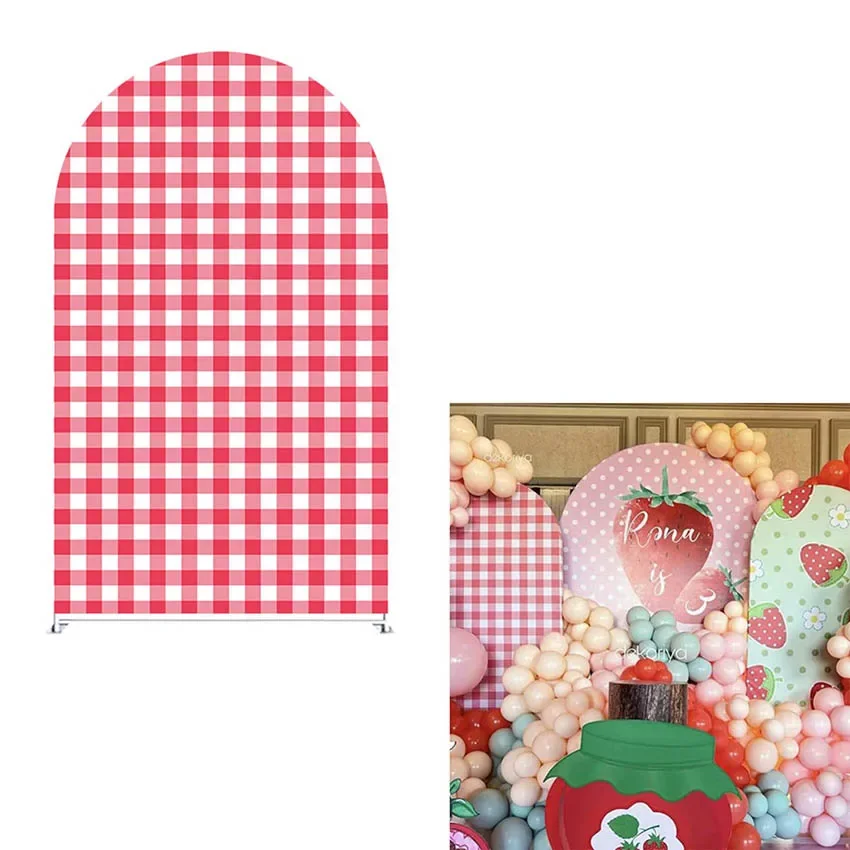 

Двусторонний фон Mehofond Custom Daisy Berry Strawberry Birthday Cover Chiara Arch для фотосессий и декора на вечеринку в честь дня рождения или детского праздника