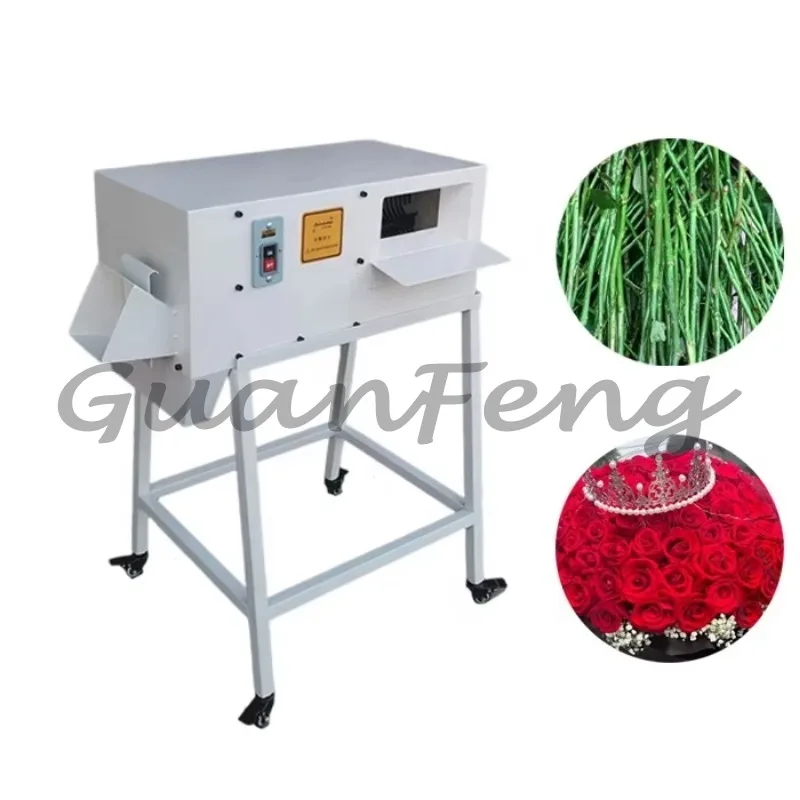 220V Commercial Electric Rose Thorn Remover Machine, Efficient Flower Stem Leaf Pruning Equipment for Florist Flower Shop