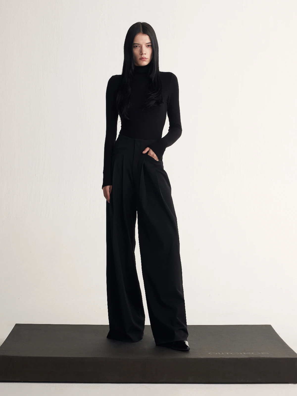 

Свободные повседневные брюки с широкими штанинами Bla Loose Feel Front, осенне-зимние, для активного отдыха, 24, удобные свободные брюки для женщин